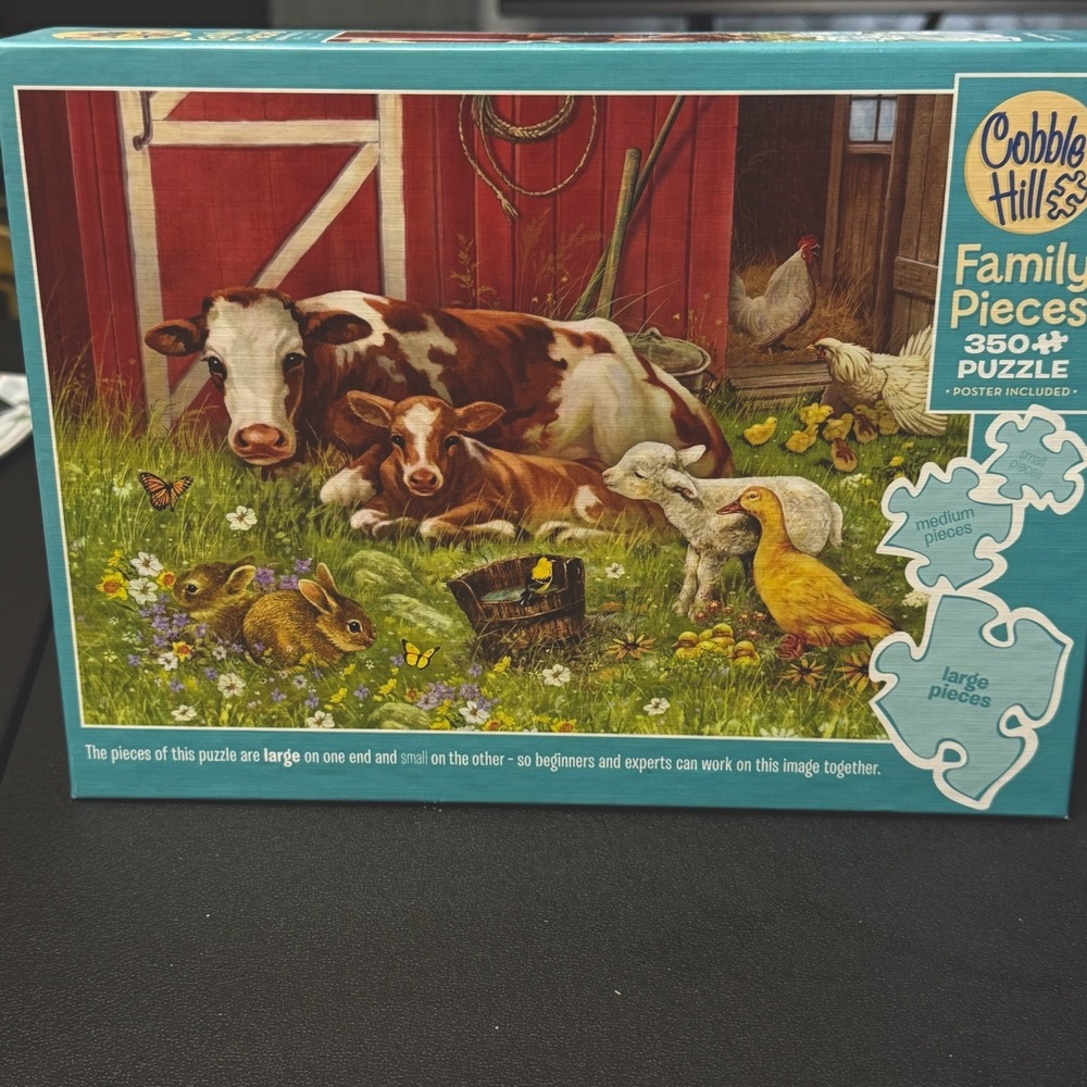Cobble Hill - Family Pieces - "Barnyard Babies" 350 pieces‎ COMPLETE
